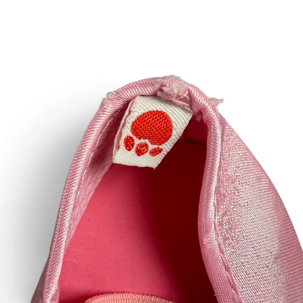 Build A Bear Pink Satin Heart Rhinestone Dress Shoes Plush Accessory